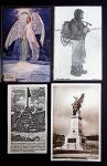 44 cartes postales sur les expéditions de Scott dont CP de deuil après sa mort tragique en mars 1912 au Pôle Sud. TB