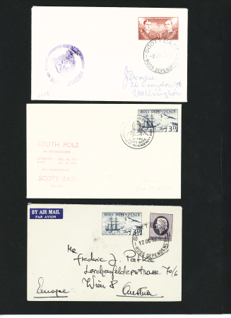 24 lettres AFF timbres de Ross OBL CAD "Scott base Ross Dependency (1958 - 1968). TB