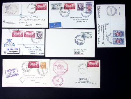 24 lettres AFF timbres de Ross OBL CAD "Scott base Ross Dependency (1958 - 1968). TB