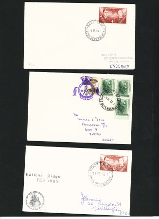 24 lettres AFF timbres de Ross OBL CAD "Scott base Ross Dependency (1958 - 1968). TB