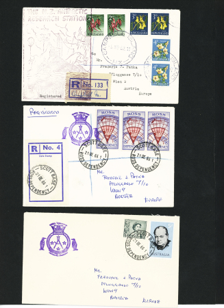 24 lettres AFF timbres de Ross OBL CAD "Scott base Ross Dependency (1958 - 1968). TB