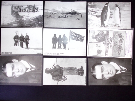 10 CP (+ 1 pochette) dont 1 italienne sur l'expédition anglaise Shackleton au Pôle Sud (1907 - 1909). TB