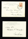 4 cartes postales de l'expédition de l'Antarctic au Pôle Sud dont 1 CP dépliante avec signatures autographes de Nordenskjold et Larsen. TB