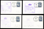 23 cartes postales et plis de l'expédition de Byrd au Pôle Sud, majorité OBL Little America (1934). Bel ensemble. TB. Photo d'une carte