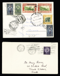23 cartes postales et plis de l'expédition de Byrd au Pôle Sud, majorité OBL Little America (1934). Bel ensemble. TB. Photo d'une carte