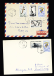 4 lettres de Terre Adélie (1957 - 1964), AFF divers dont n°6 + 15 pour l'Allemagne de l'est avec arrivée. TB