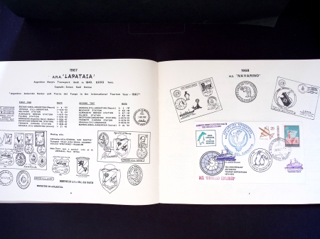 Livret du 10ème anniversaire des expéditions touristiques du Lindblad explorer en Antarctique 1966 - 1975 contenant 10 lettres de 1974 - 1975 (surtout AFF Argentine). TB