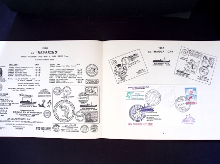 Livret du 10ème anniversaire des expéditions touristiques du Lindblad explorer en Antarctique 1966 - 1975 contenant 10 lettres de 1974 - 1975 (surtout AFF Argentine). TB
