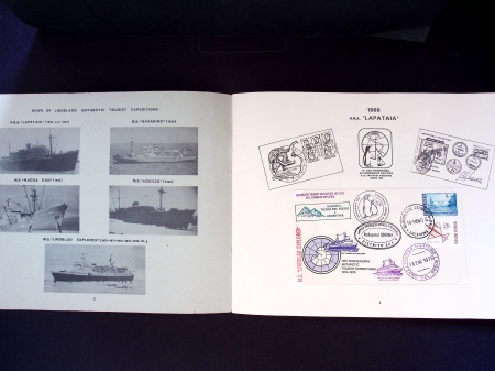 Livret du 10ème anniversaire des expéditions touristiques du Lindblad explorer en Antarctique 1966 - 1975 contenant 10 lettres de 1974 - 1975 (surtout AFF Argentine). TB