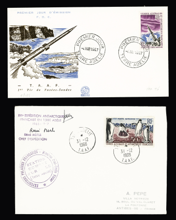 6 plis dont 5 AFF TAAF PA 19, PA8, PA 5, poste n°23 (2). TB
