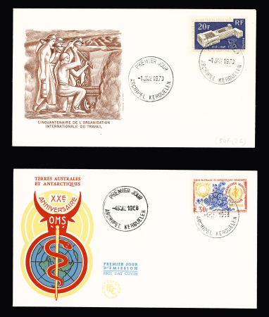 7 plis dont 6 FDC AFF TAAF n°25, 26 (2), 27, 32 ( 3). TB