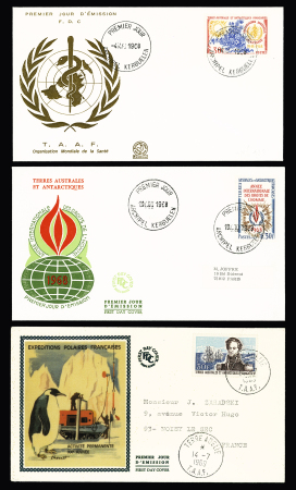 7 plis dont 6 FDC AFF TAAF n°25, 26 (2), 27, 32 ( 3). TB