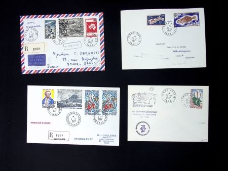 42 plis des TAAF avec AFF divers (1971 - 1997). TB