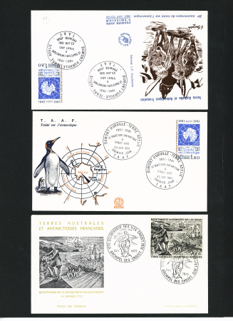 42 plis des TAAF avec AFF divers (1971 - 1997). TB