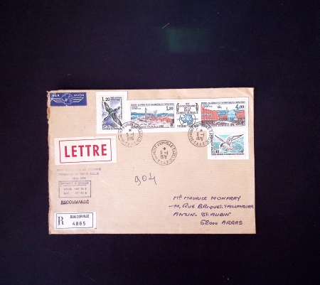 153 plis des TAAF avec AFF variés dont PA n°8 sur FDC. TB