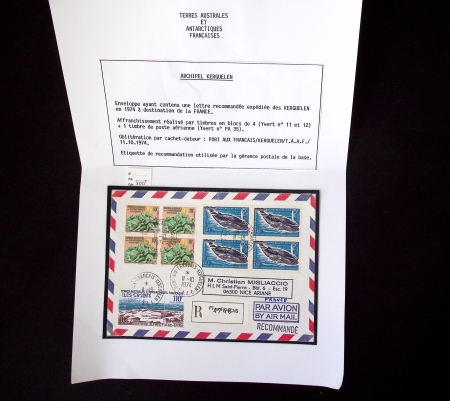 153 plis des TAAF avec AFF variés dont PA n°8 sur FDC. TB