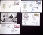 153 plis des TAAF avec AFF variés dont PA n°8 sur FDC. TB