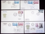 153 plis des TAAF avec AFF variés dont PA n°8 sur FDC. TB