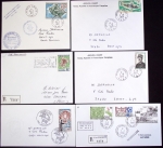 153 plis des TAAF avec AFF variés dont PA n°8 sur FDC. TB