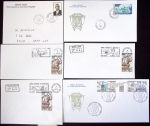 153 plis des TAAF avec AFF variés dont PA n°8 sur FDC. TB
