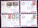 153 plis des TAAF avec AFF variés dont PA n°8 sur FDC. TB