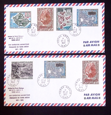 153 plis des TAAF avec AFF variés dont PA n°8 sur FDC. TB