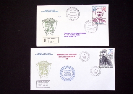 153 plis des TAAF avec AFF variés dont PA n°8 sur FDC. TB