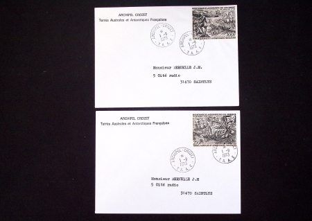153 plis des TAAF avec AFF variés dont PA n°8 sur FDC. TB