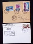 153 plis des TAAF avec AFF variés dont PA n°8 sur FDC. TB
