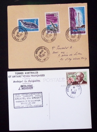 153 plis des TAAF avec AFF variés dont PA n°8 sur FDC. TB