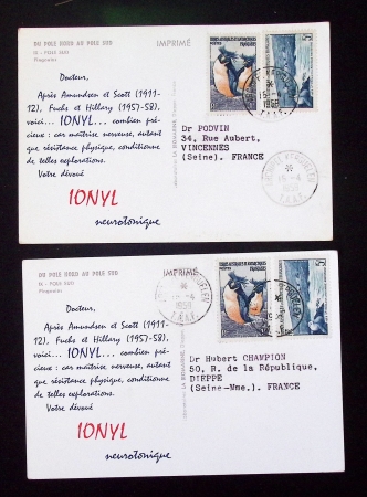 153 plis des TAAF avec AFF variés dont PA n°8 sur FDC. TB