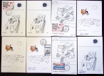 153 plis des TAAF avec AFF variés dont PA n°8 sur FDC. TB