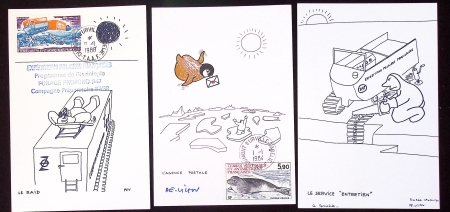 153 plis des TAAF avec AFF variés dont PA n°8 sur FDC. TB