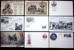 Automobile : 80 cartes postales du raid Pékin - Paris 1907 sur De Dion Bouton (Cormier et Collignon) et prince italien Scipion Borghese. TB