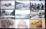 Automobile : 80 cartes postales du raid Pékin - Paris 1907 sur De Dion Bouton (Cormier et Collignon) et prince italien Scipion Borghese. TB