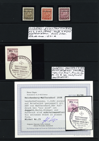 1895-1945, Mostly WWII occupations items on large and