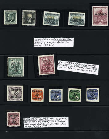 1895-1945, Mostly WWII occupations items on large and