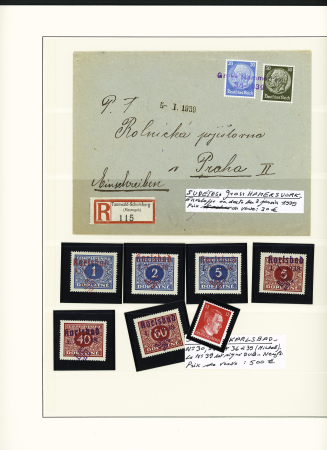 1895-1945, Mostly WWII occupations items on large and