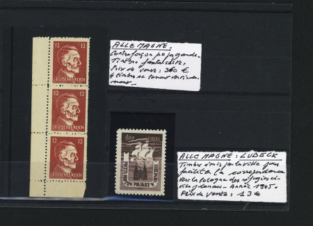 1895-1945, Mostly WWII occupations items on large and