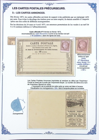 Les Cartes Postales Précurseurs de France1873-84 Collection