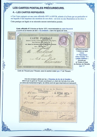Les Cartes Postales Précurseurs de France1873-84 Collection