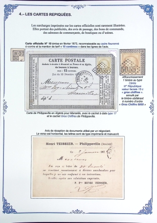 Les Cartes Postales Précurseurs de France1873-84 Collection
