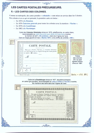 Les Cartes Postales Précurseurs de France1873-84 Collection