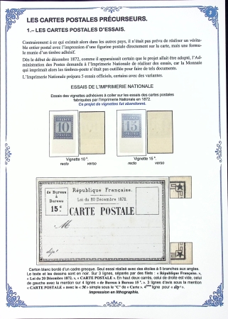 Les Cartes Postales Précurseurs de France1873-84 Collection