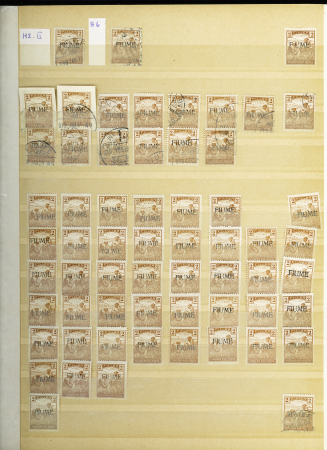 1784-1924, Fascinating holding of Fiume in 8 stockbooks