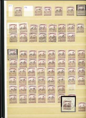 1784-1924, Fascinating holding of Fiume in 8 stockbooks