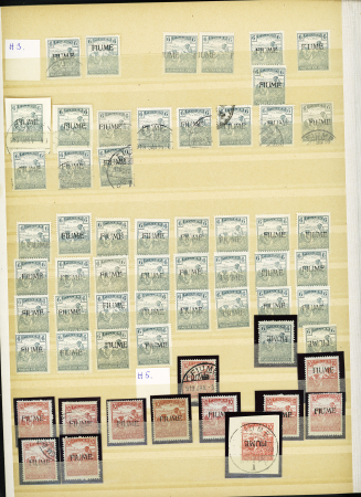 1784-1924, Fascinating holding of Fiume in 8 stockbooks