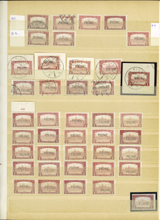 1784-1924, Fascinating holding of Fiume in 8 stockbooks
