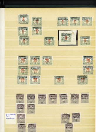 1784-1924, Fascinating holding of Fiume in 8 stockbooks