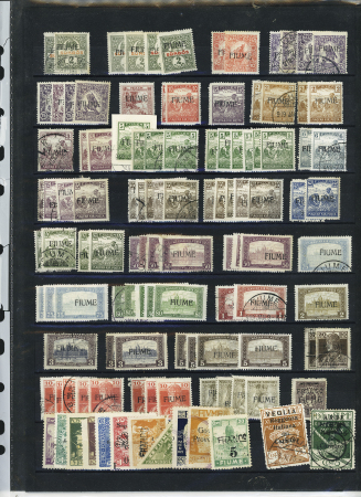1784-1924, Fascinating holding of Fiume in 8 stockbooks
